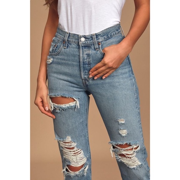 Levi's Denim - •VTG 90’s 501 ripped Levi’s